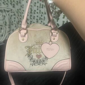 Juicy Couture Pink and Tan Satchel
